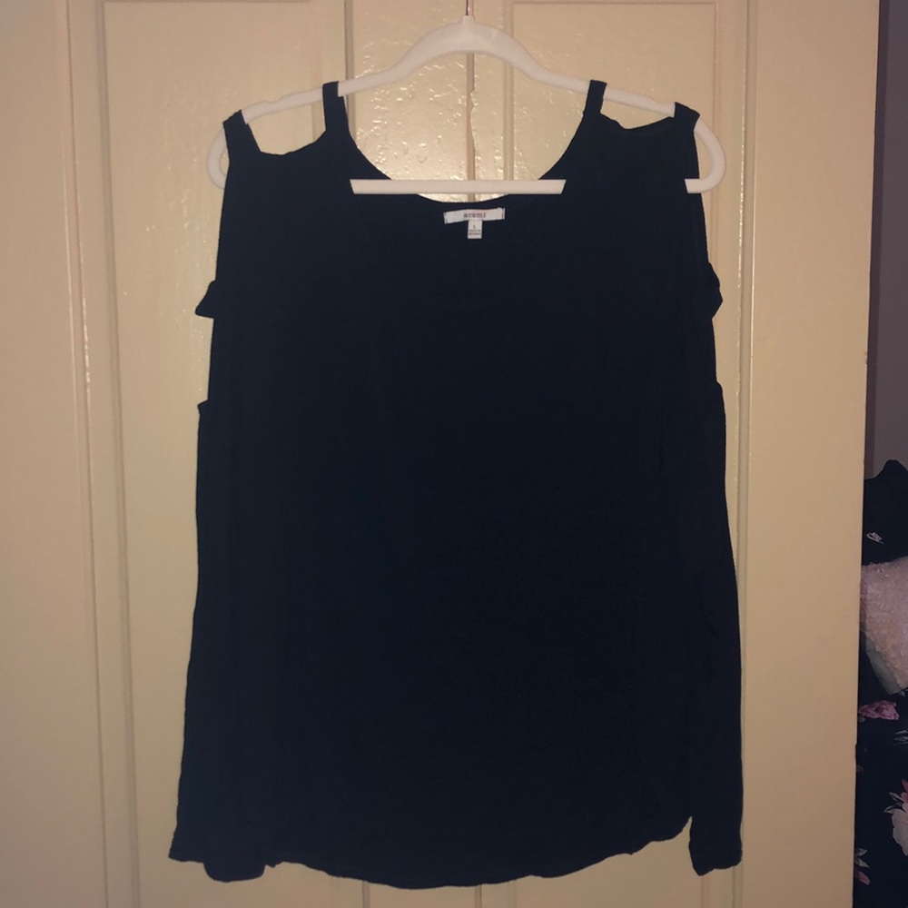 Black long sleeve with arm cut outs